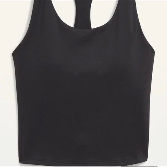 NWT old navy PowerSoft Cropped ShelfBra Tank Top Women size large & petite - Picture 4 of 12